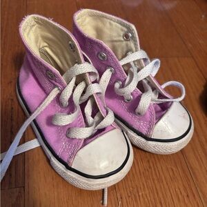 Converse Kids Lavender Canvas High-Top Sneakers